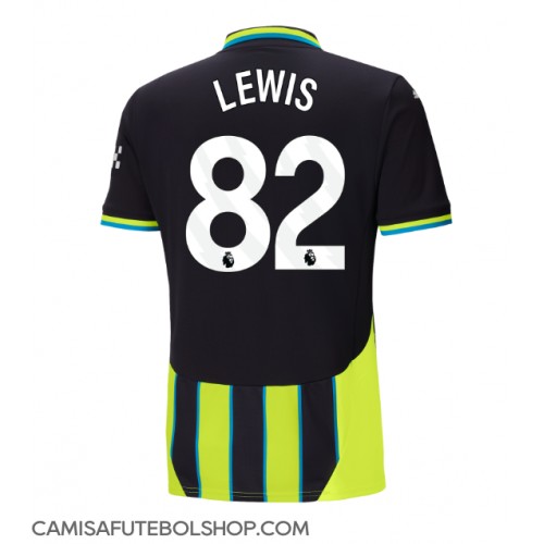 Camisa de time de futebol Manchester City Rico Lewis #82 Replicas 2º Equipamento 2024-25 Manga Curta